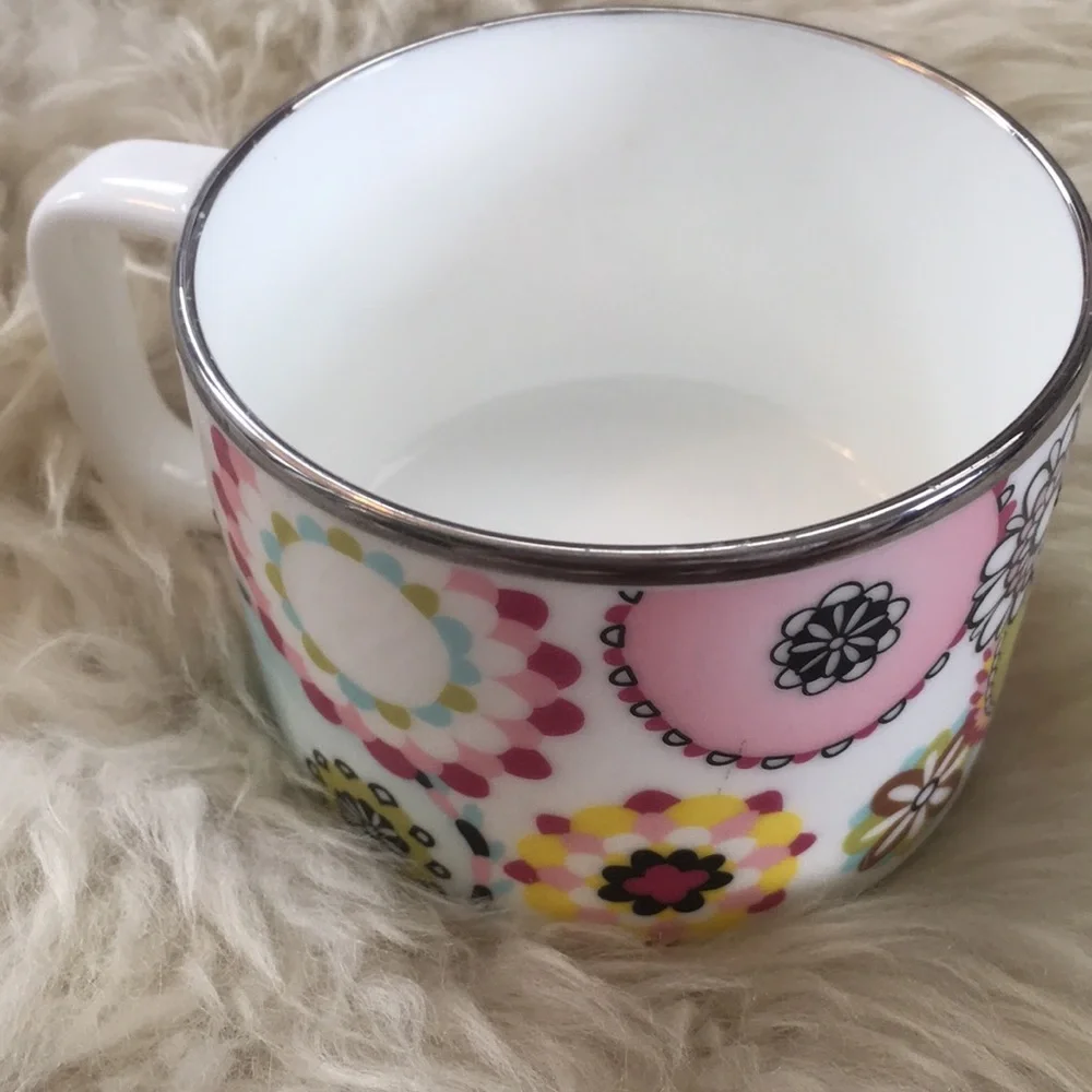 Missoni Home Silver lined porcelain cup glass